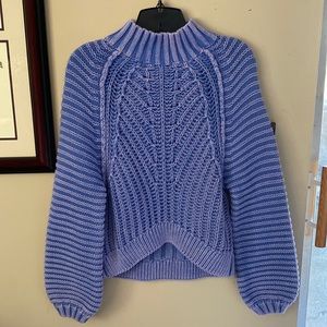 Periwinkle Free People Chunky Knit Sweater